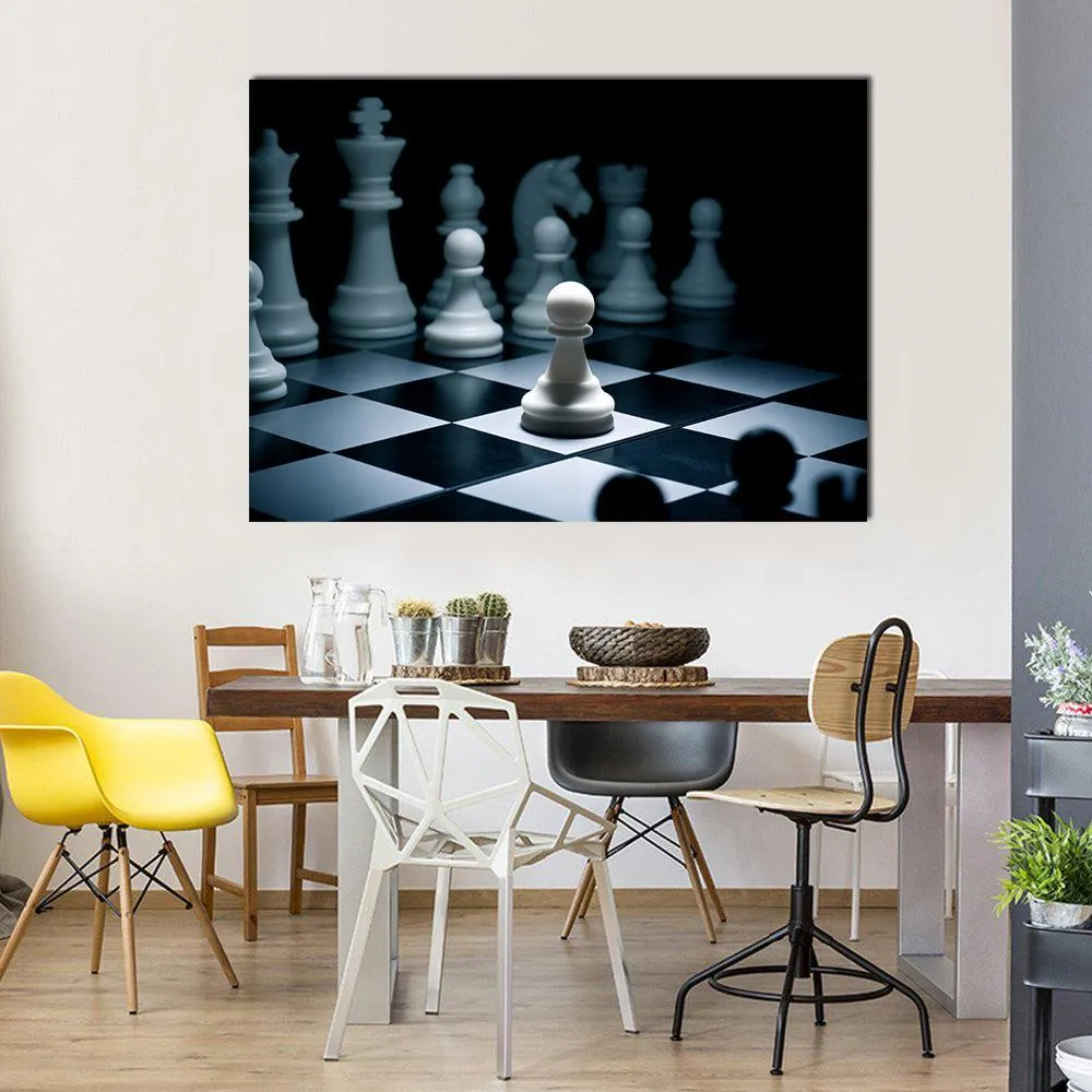 Chess White Go The First Canvas Wall Art