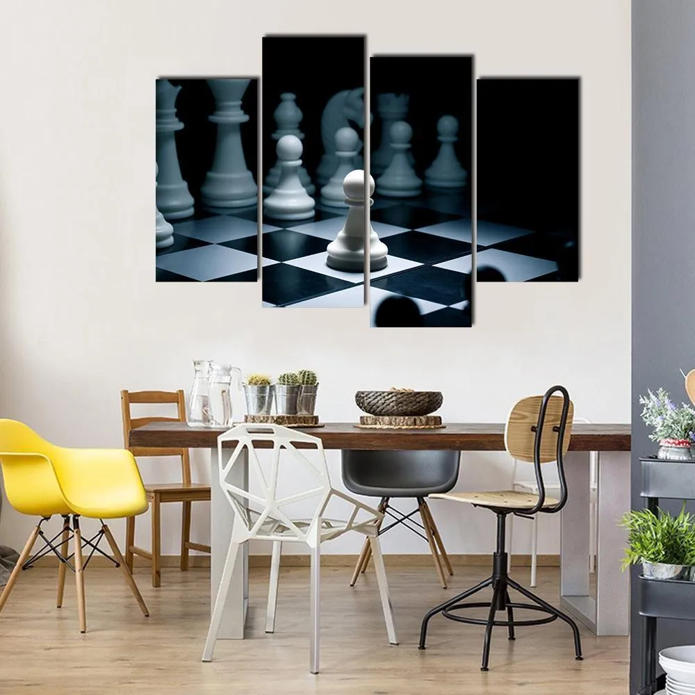 Chess White Go The First Canvas Wall Art