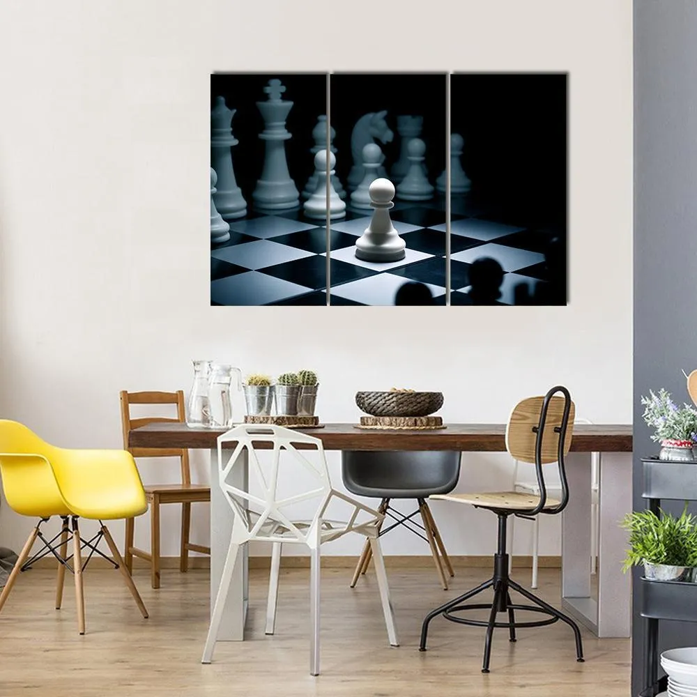 Chess White Go The First Canvas Wall Art