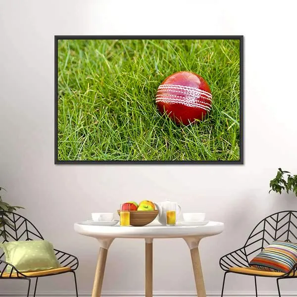 Cricket Ball Canvas Wall Art